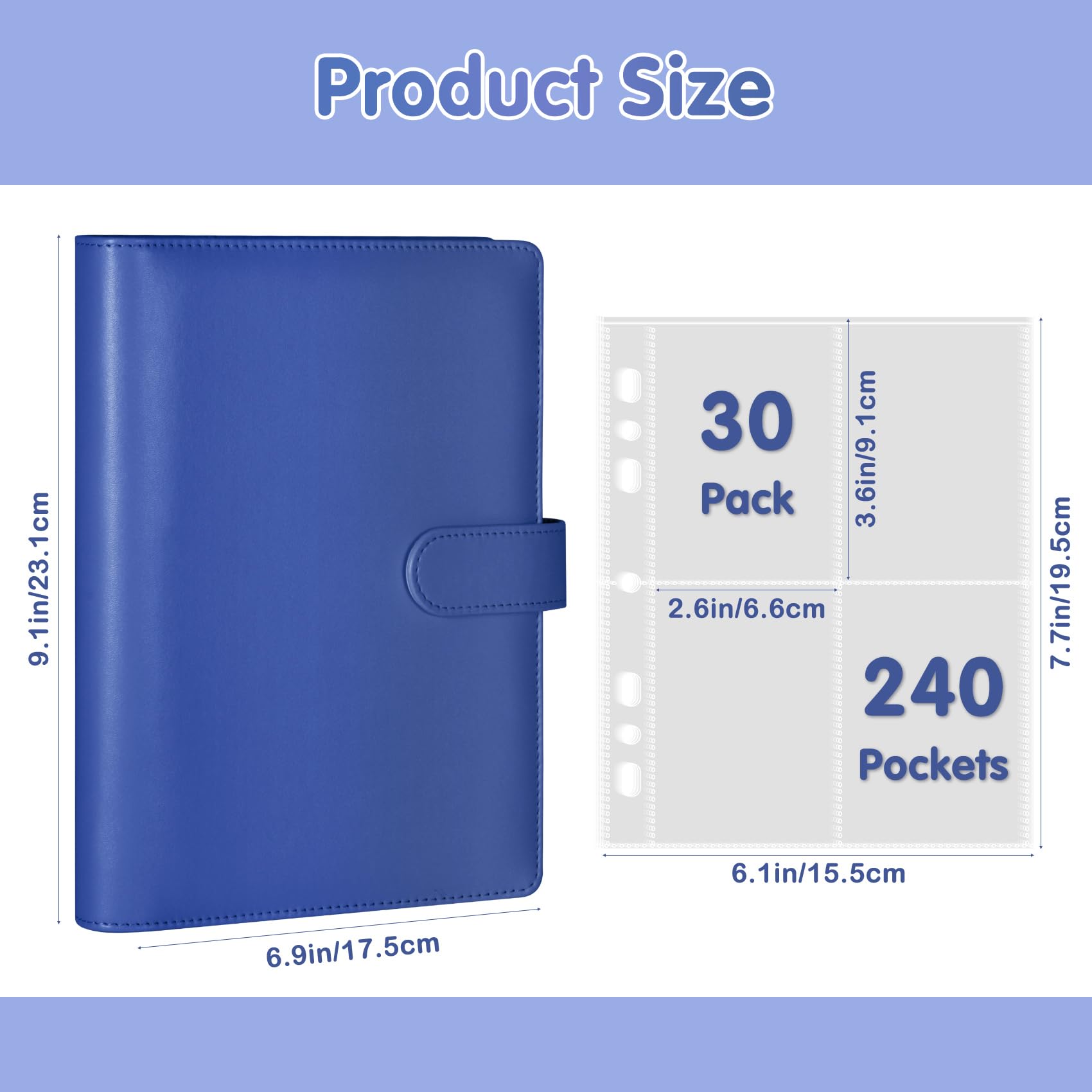 WITHYU binder waterproof and dustproof sleeves protect cards