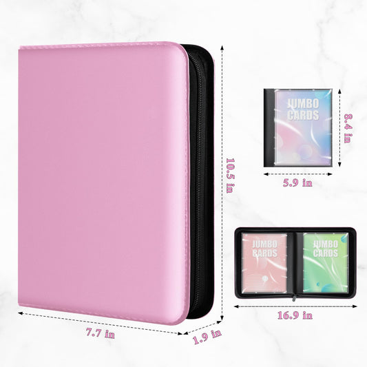 Interior shows 60 pockets for organizing jumbo cards securely.