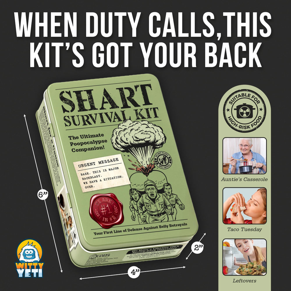 Witty Yeti instruction card detailing kit use.