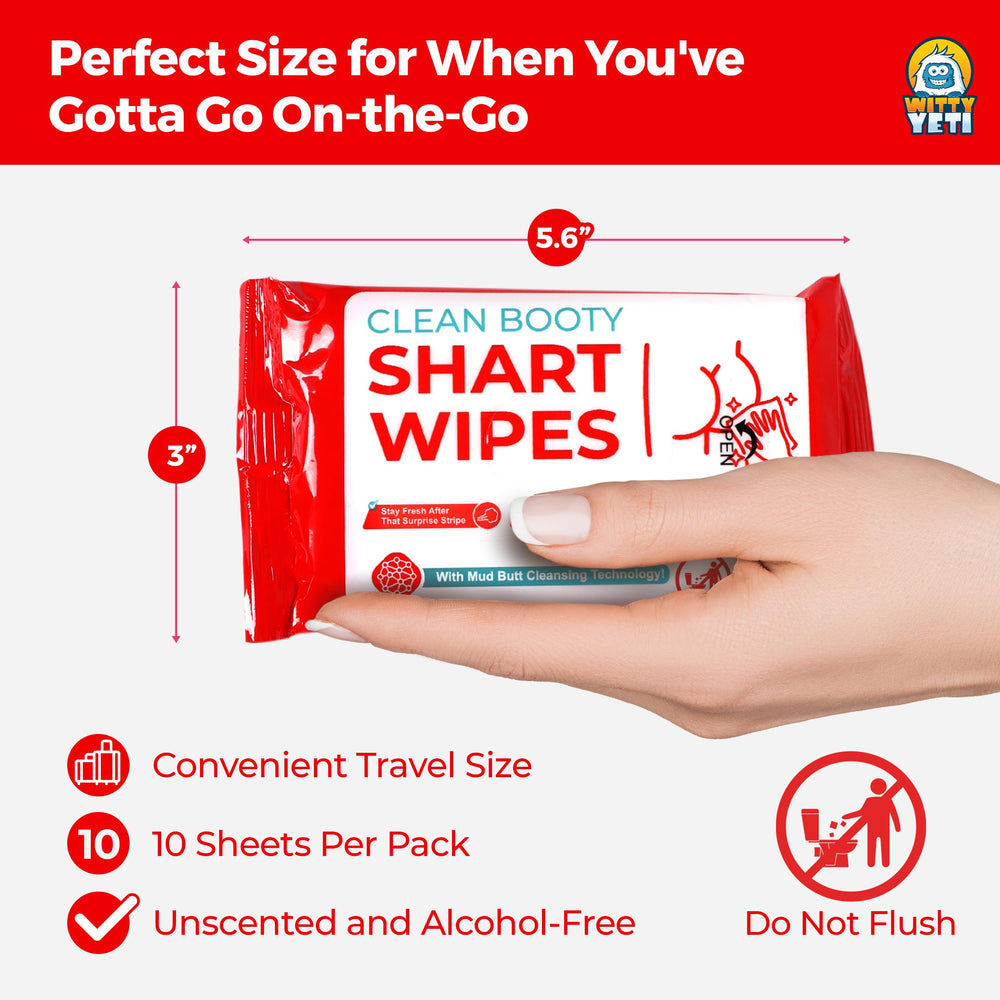 Witty Yeti travel-size emergency wipes ready for on-the-go moments