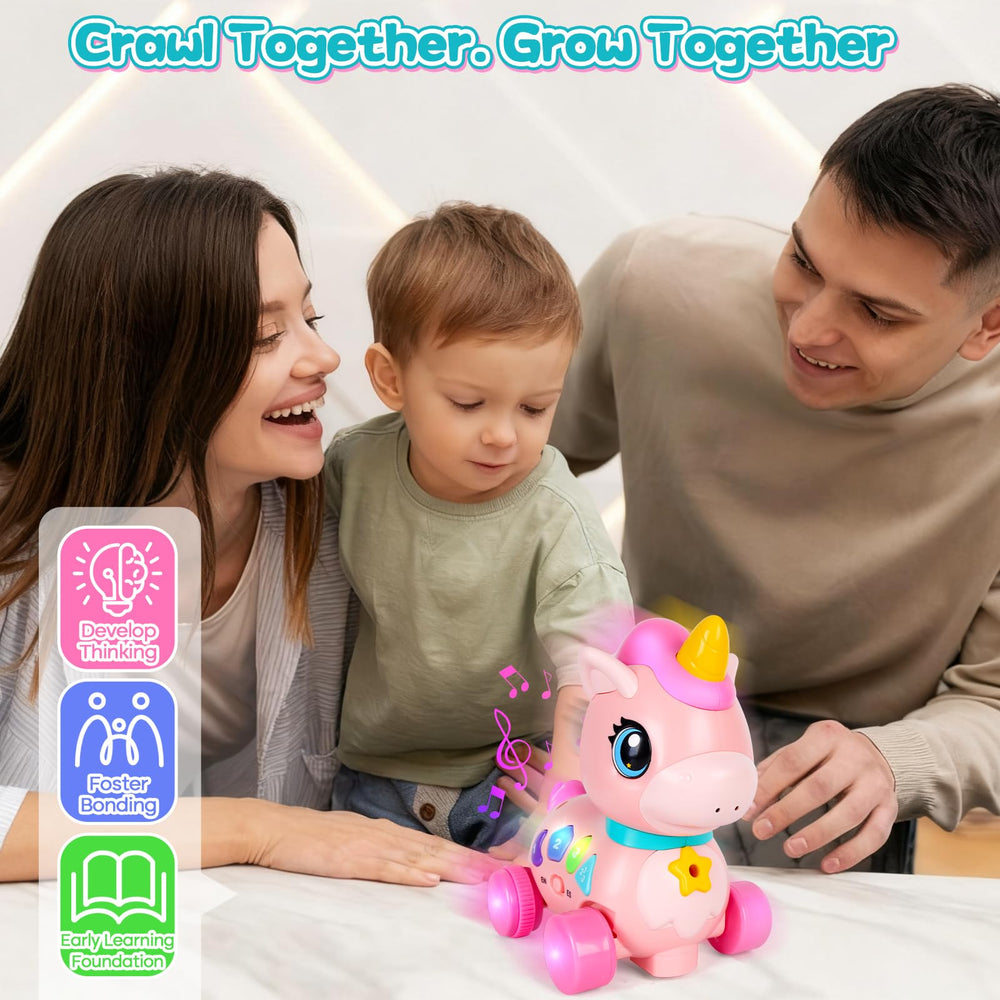 WixbFyn unicorn toy features rounded edges for safe play