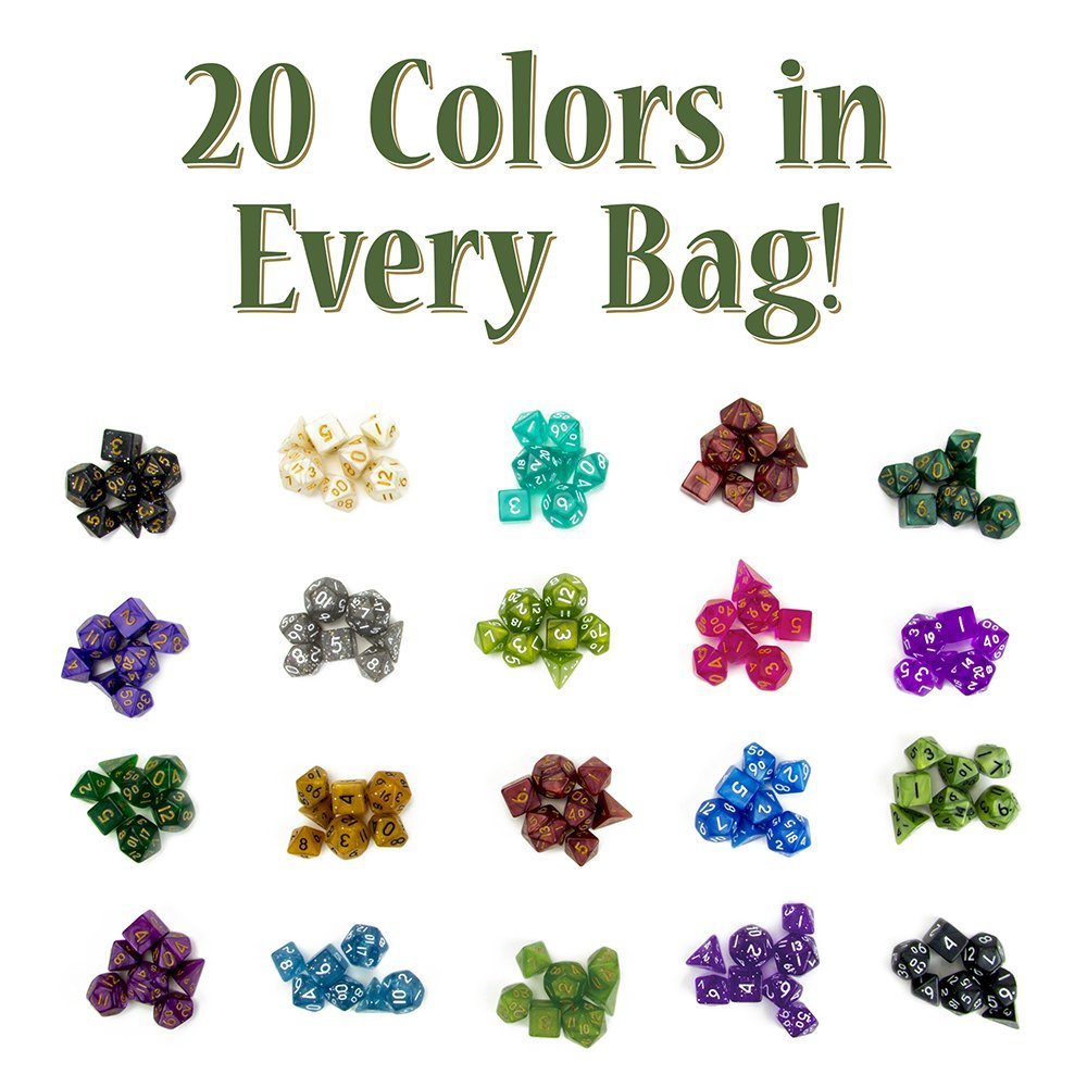 Wiz Dice Mini close-up of multicolor d4-d6 for fast rolls