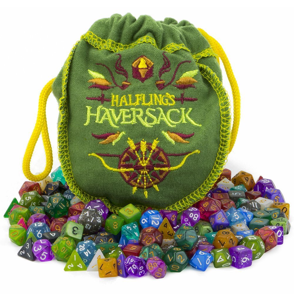 Wiz Dice Mini DND set in colorful arrangement for quick dice selection