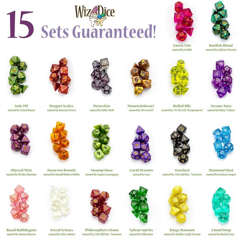 Wiz Dice Series II color-finish collection enhances visual appeal during play