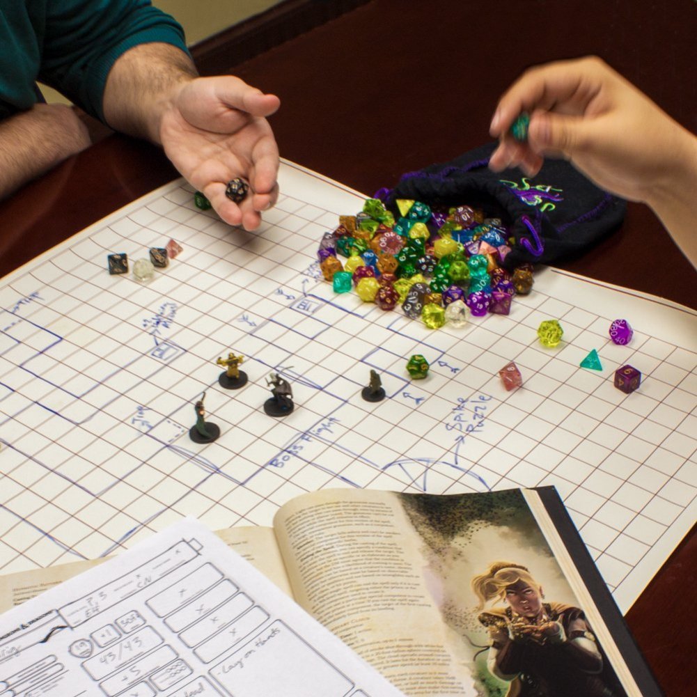 Wiz Dice Series II close-up of D20 showing precise readability