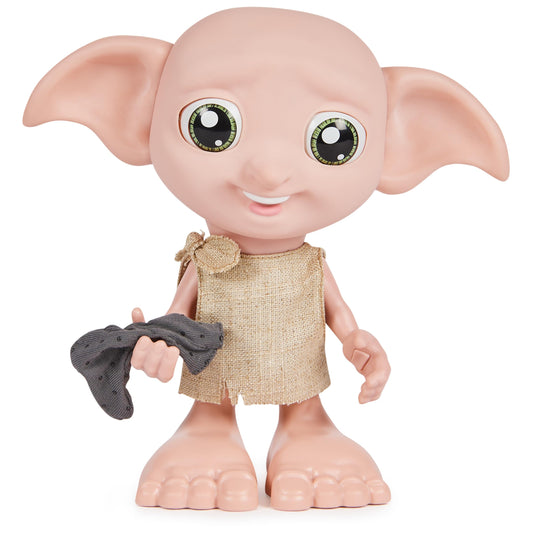 Wizarding World Dobby elf doll with moving eyes and ears for interactive play.
