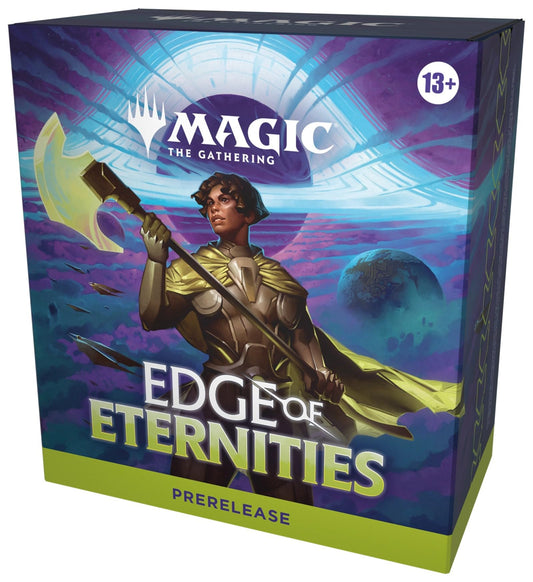 Wizards of the Coast MTG Edge of Eternities prerelease pack front view, ideal for boosting prerelease excitement