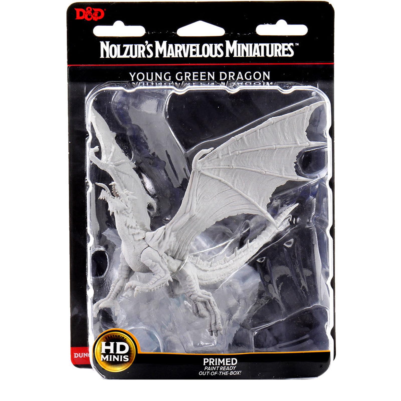 WizKids Young Green Dragon miniature in dynamic pose for battles