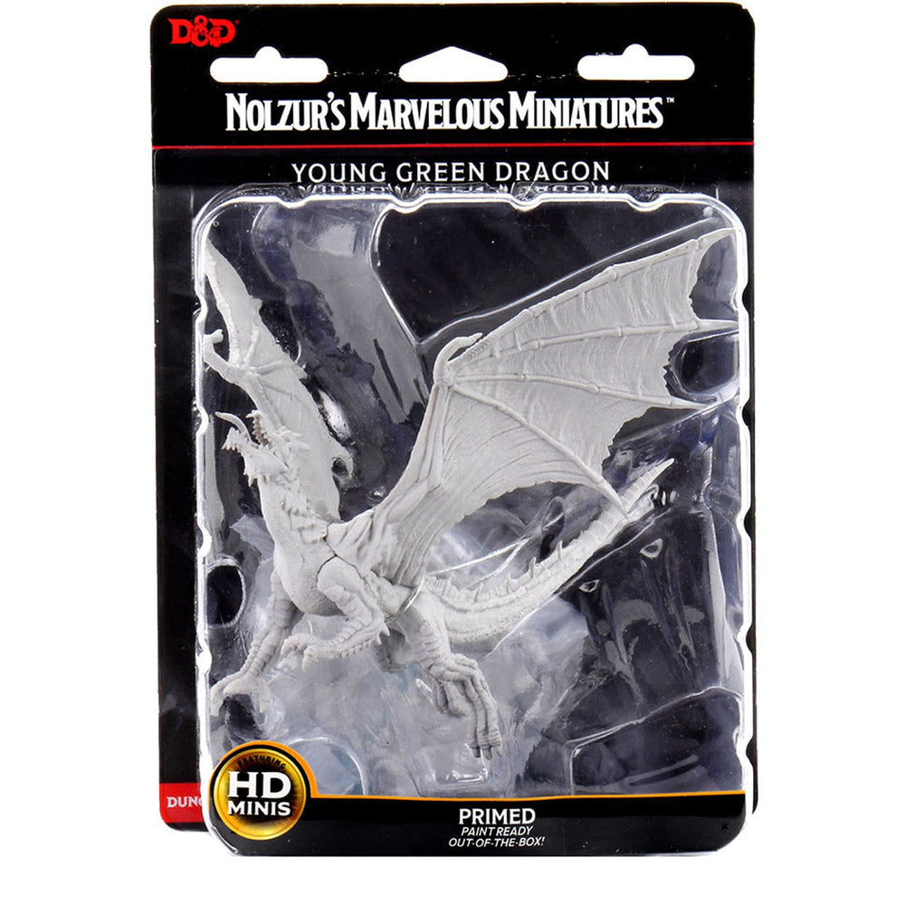 WizKids Young Green Dragon miniature in dynamic pose for battles
