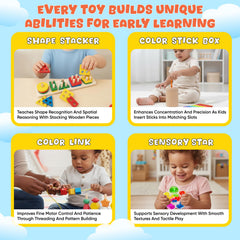 WIZZLY shape sorter encourages problem-solving and color matching