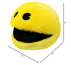 WjcnPac-Man plush tucked under stories at bedtime for comfort.