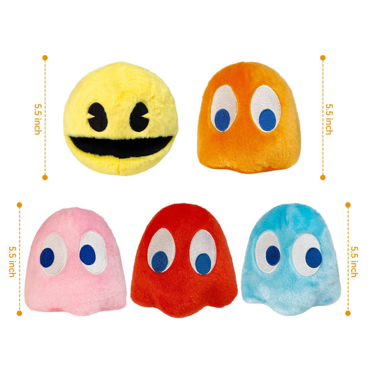 WjcnPac-Man ghost red 6-inch plush, adds playful decor and comfort