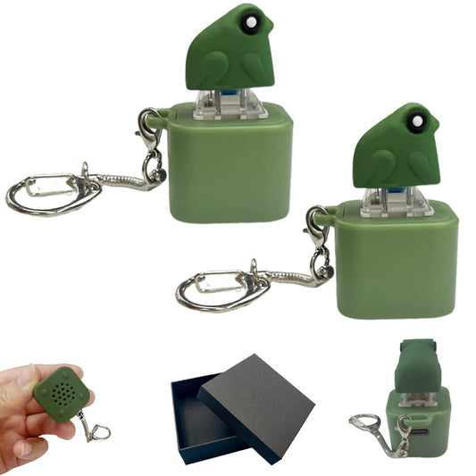 WJOVK frog croaking fidget toy front view showing compact travel-ready design.