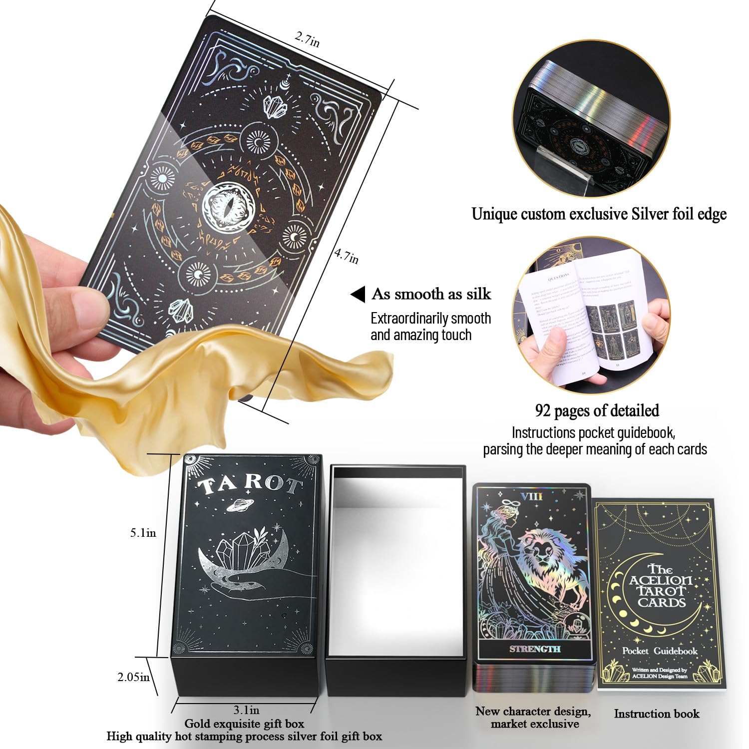 WJPC black matte card surface provides soft, durable shuffling.
