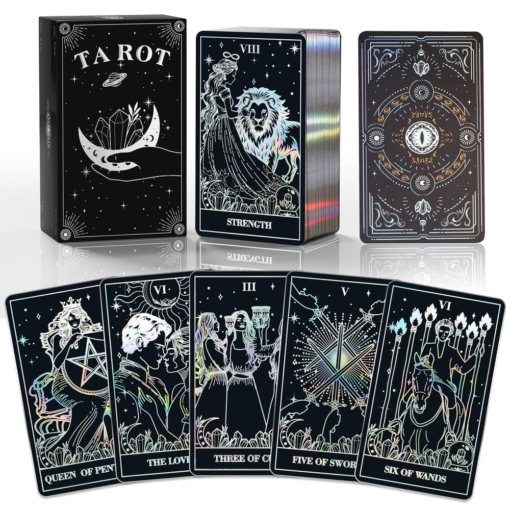 WJPC silver-edge tarot cards with premium feel for readings.