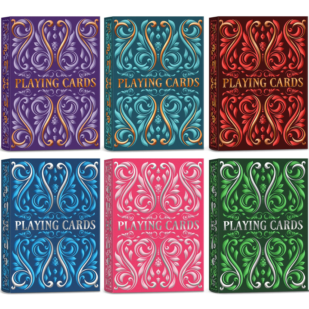 Wkchxd playing cards 6-pack with vibrant colors for game nights