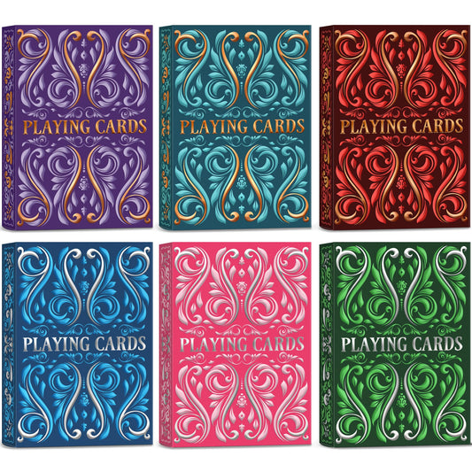 Wkchxd playing cards 6-pack with vibrant colors for game nights
