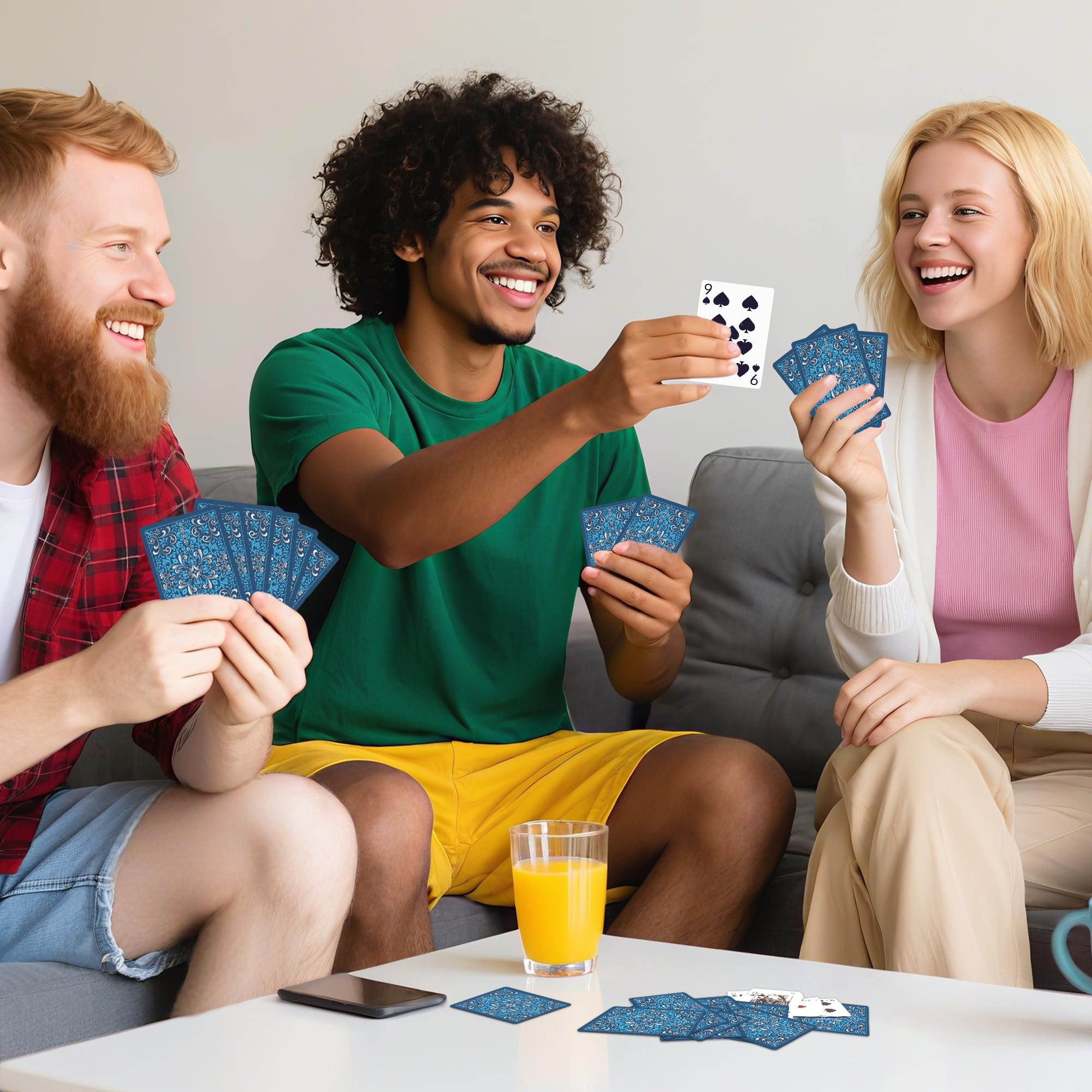 Wkchxd teal deck playing cards for portable, on-the-go games