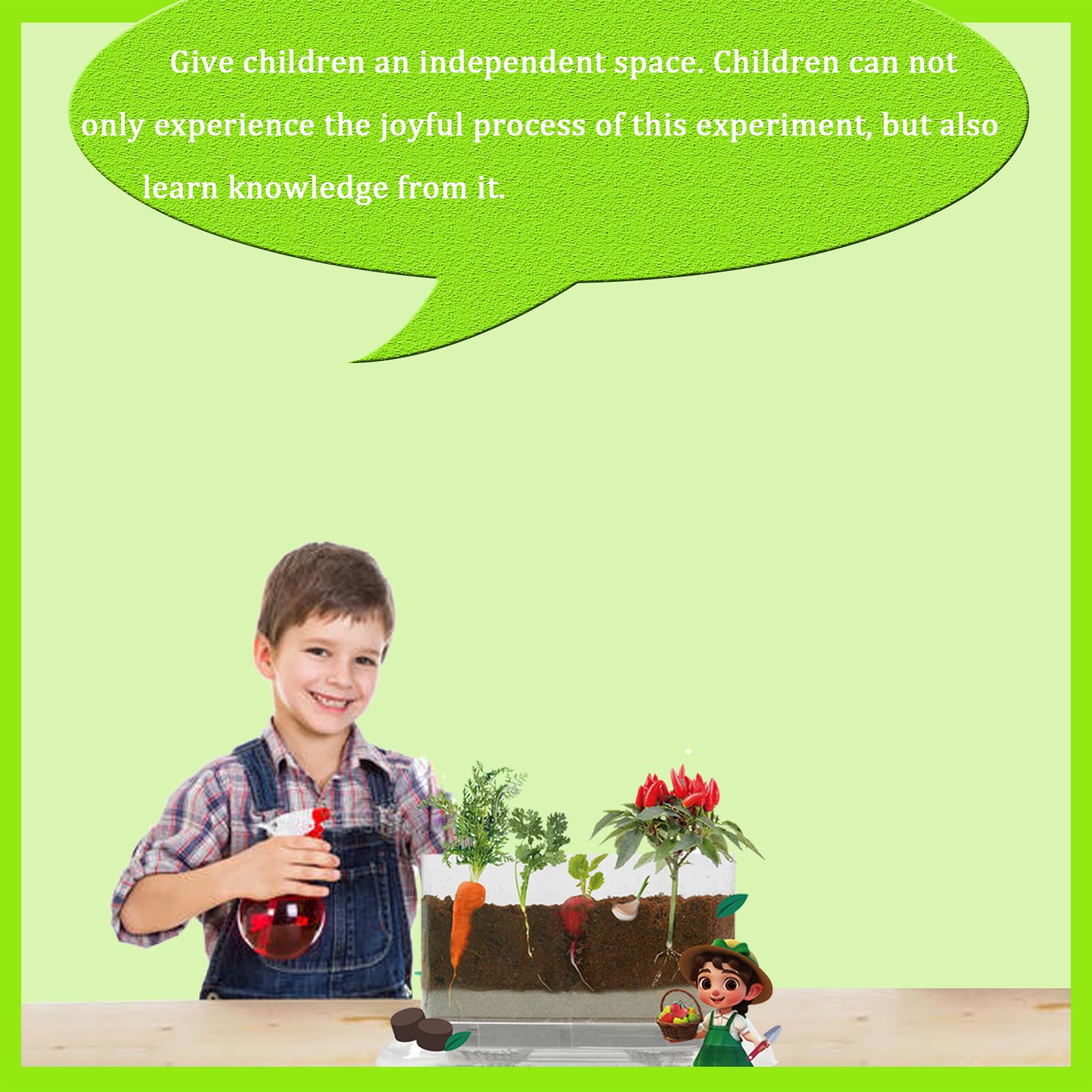 WKLOUYHE children using the Root Viewer Kit in a garden setting.