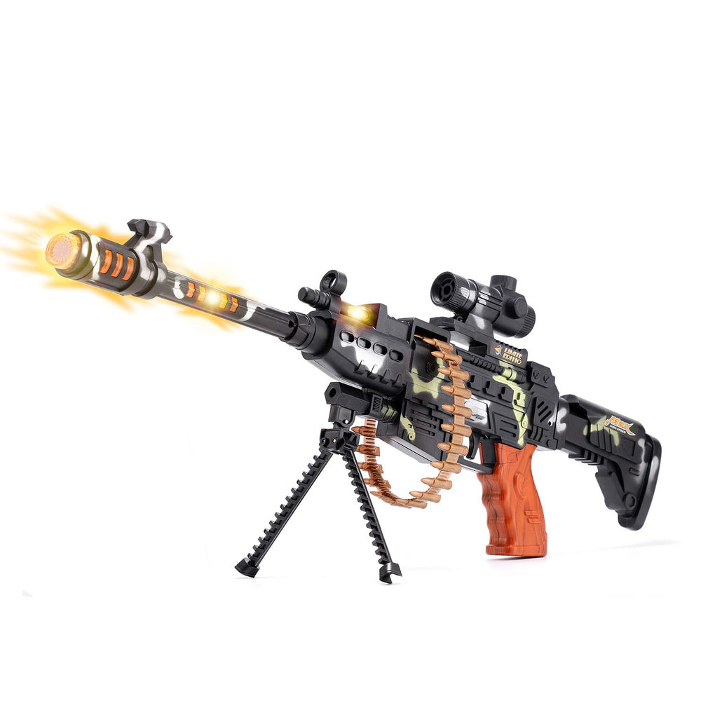 WMAYGL combat mission machine gun toy with LED lights for immersive play