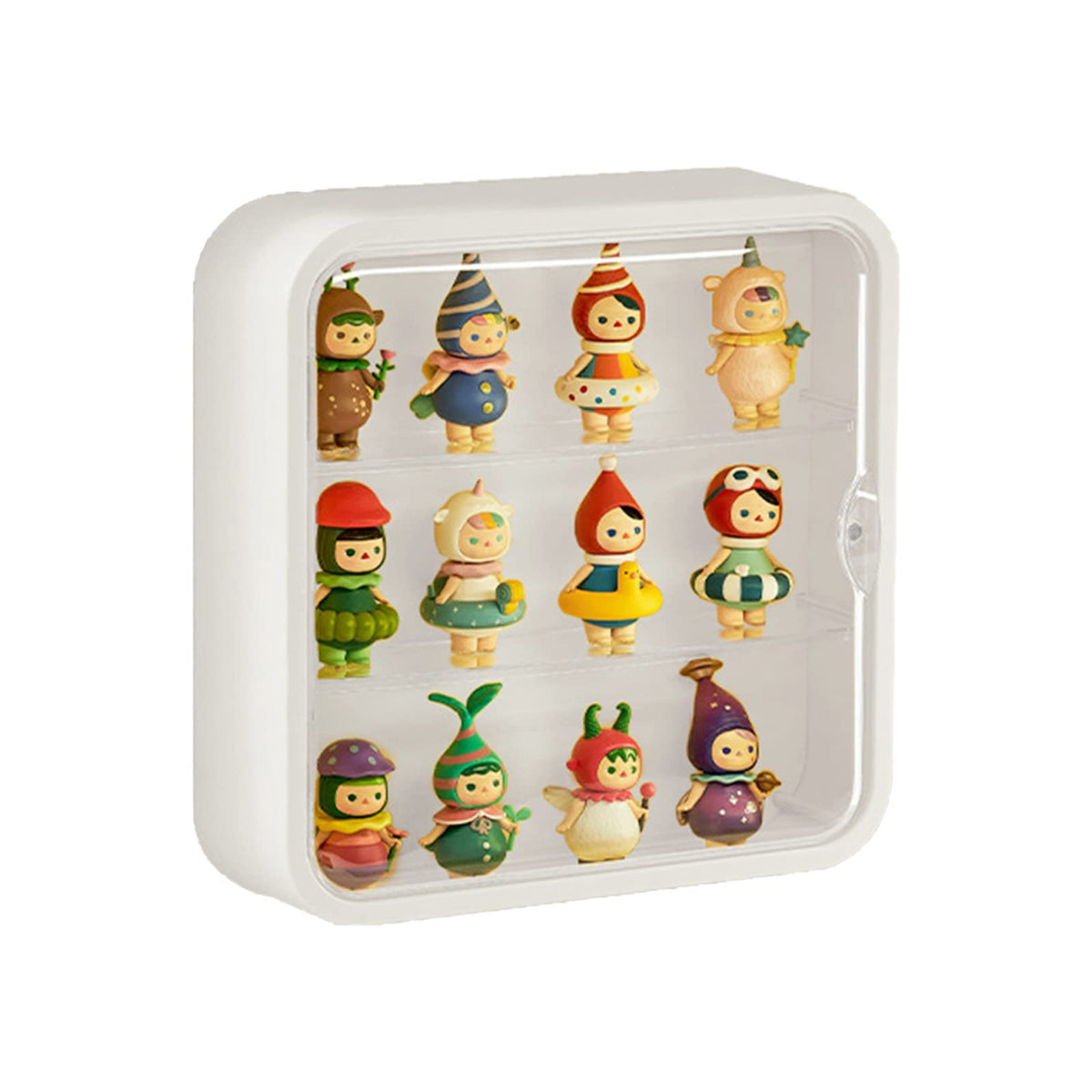 WMM Clear Display Case for Figures, wall-mounted, showcases collectibles with crystal-clear visibility