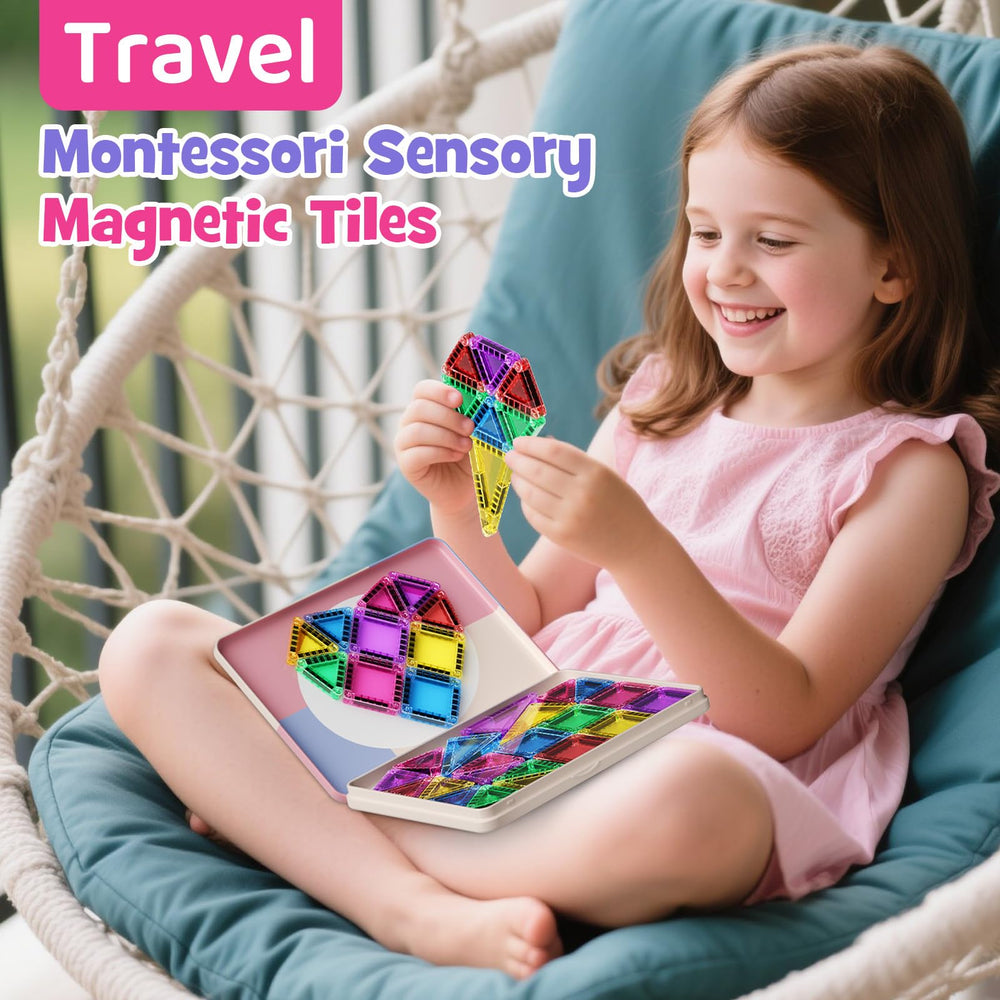 WMXDU colorful magnetic tiles for ages 3+ engaging early learning.