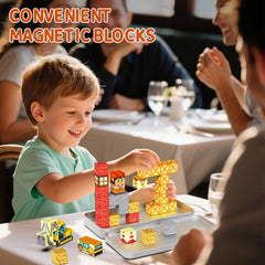 WMXDU blocks form a movable-arm excavator for hands-on creativity.