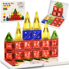 WMXDU magnetic tile mini in iron case for organized travel play