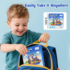WMXDU magnetic tiles storage outline tray helps kids rebuild and learn shapes