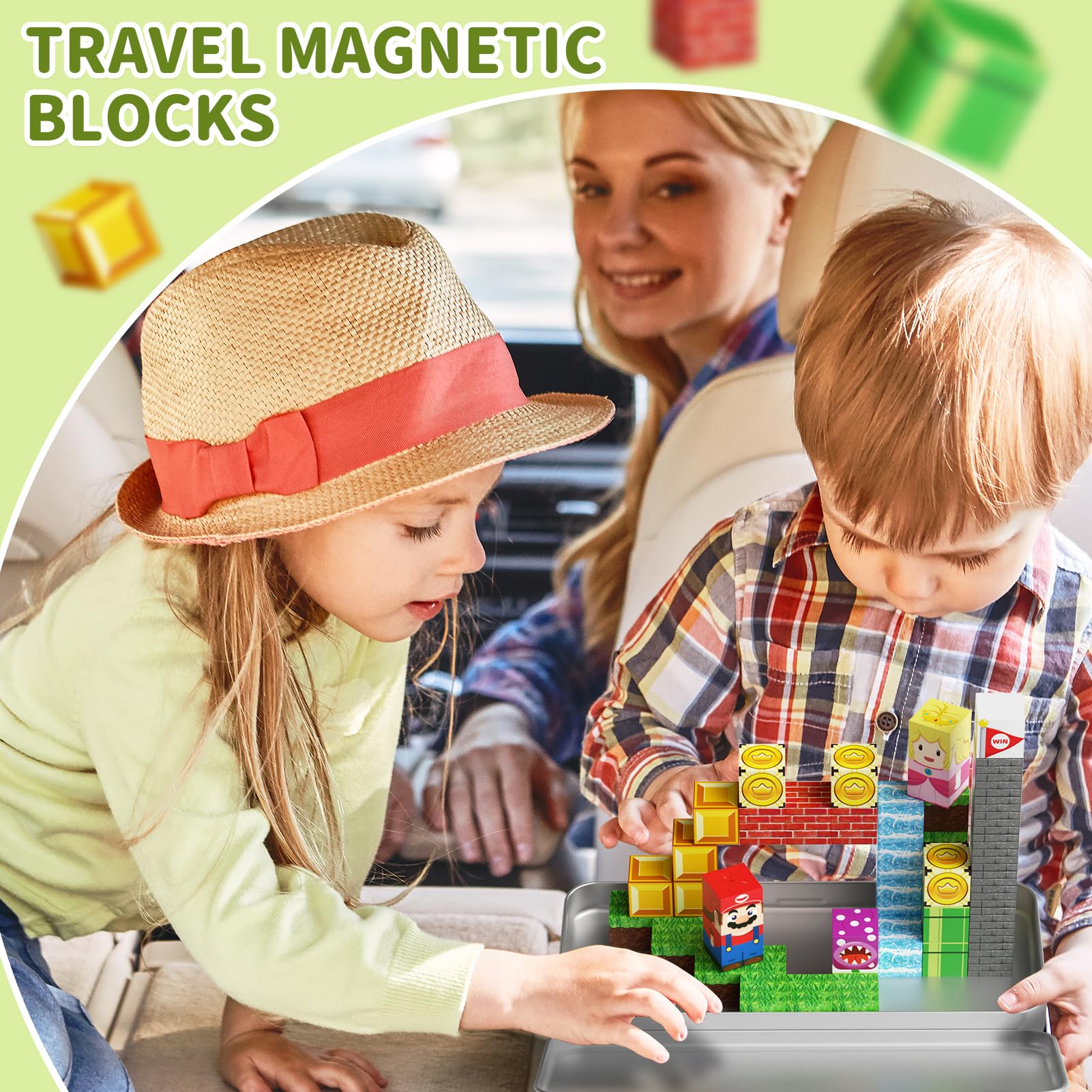 Creative patterns with WMXDU blocks inspire STEM-friendly play.