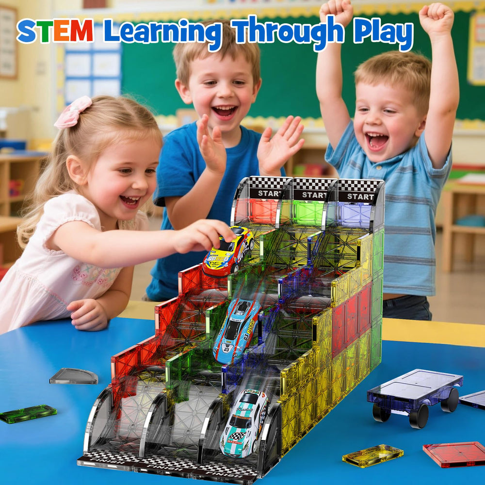 WMXDU reinforced tiles and magnets ensure sturdy construction during races.