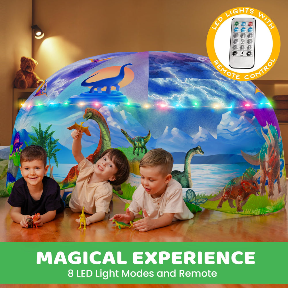 W&O Dino Aerodome interior view highlights roomy imaginative space.