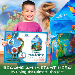 W&O Dino Paradise tent showcases vibrant dinosaur artwork to spark imagination