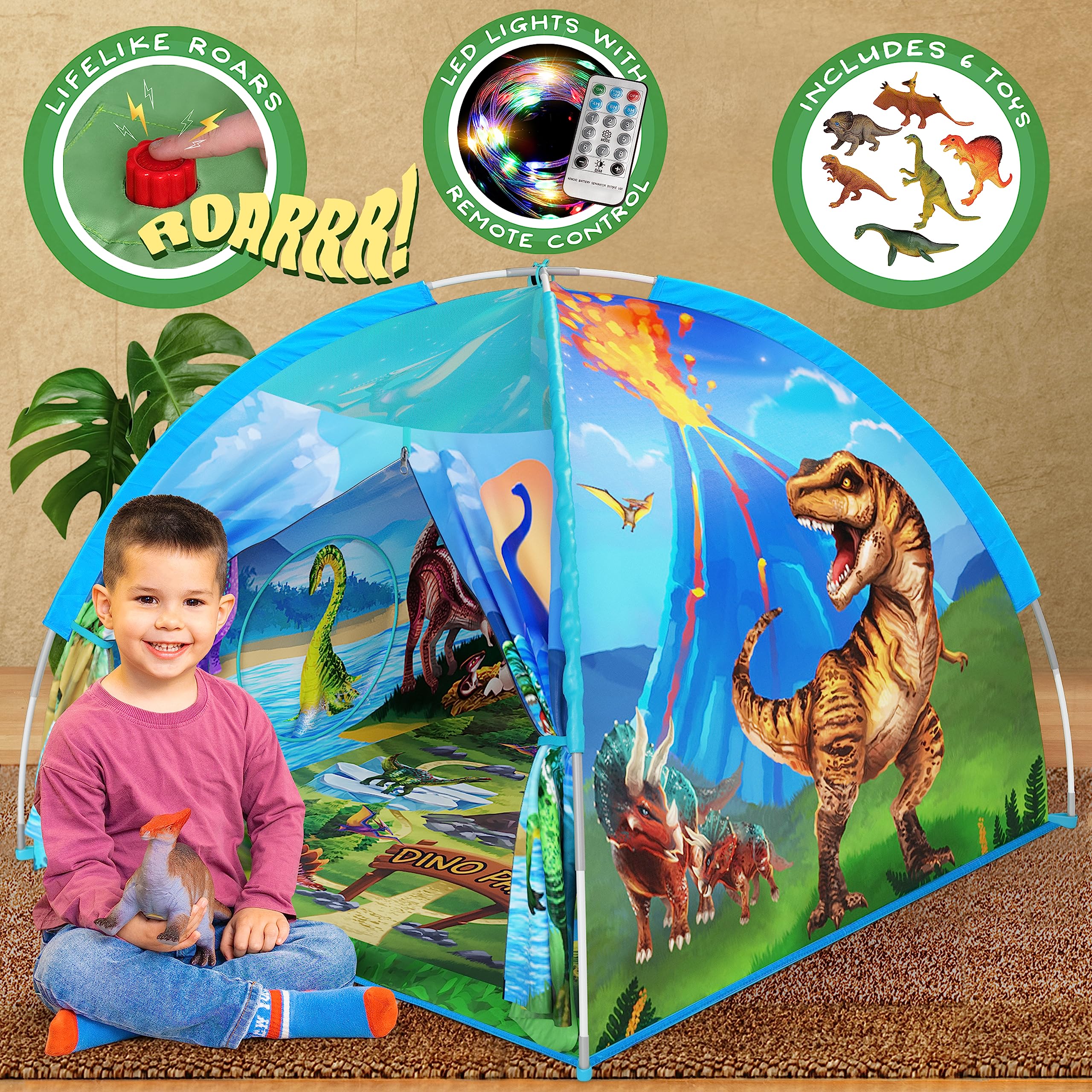 W&O Dino Paradise Roar Button delivers six sounds for immersive pretend play