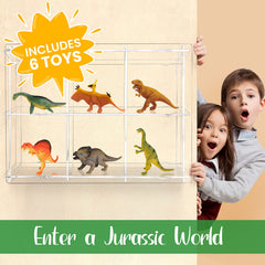 Includes six bonus dino toys to fuel pretend adventures