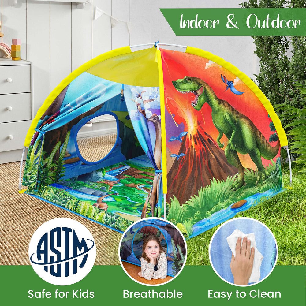 Easy setup and cleanup makes Dino Dome convenient for families