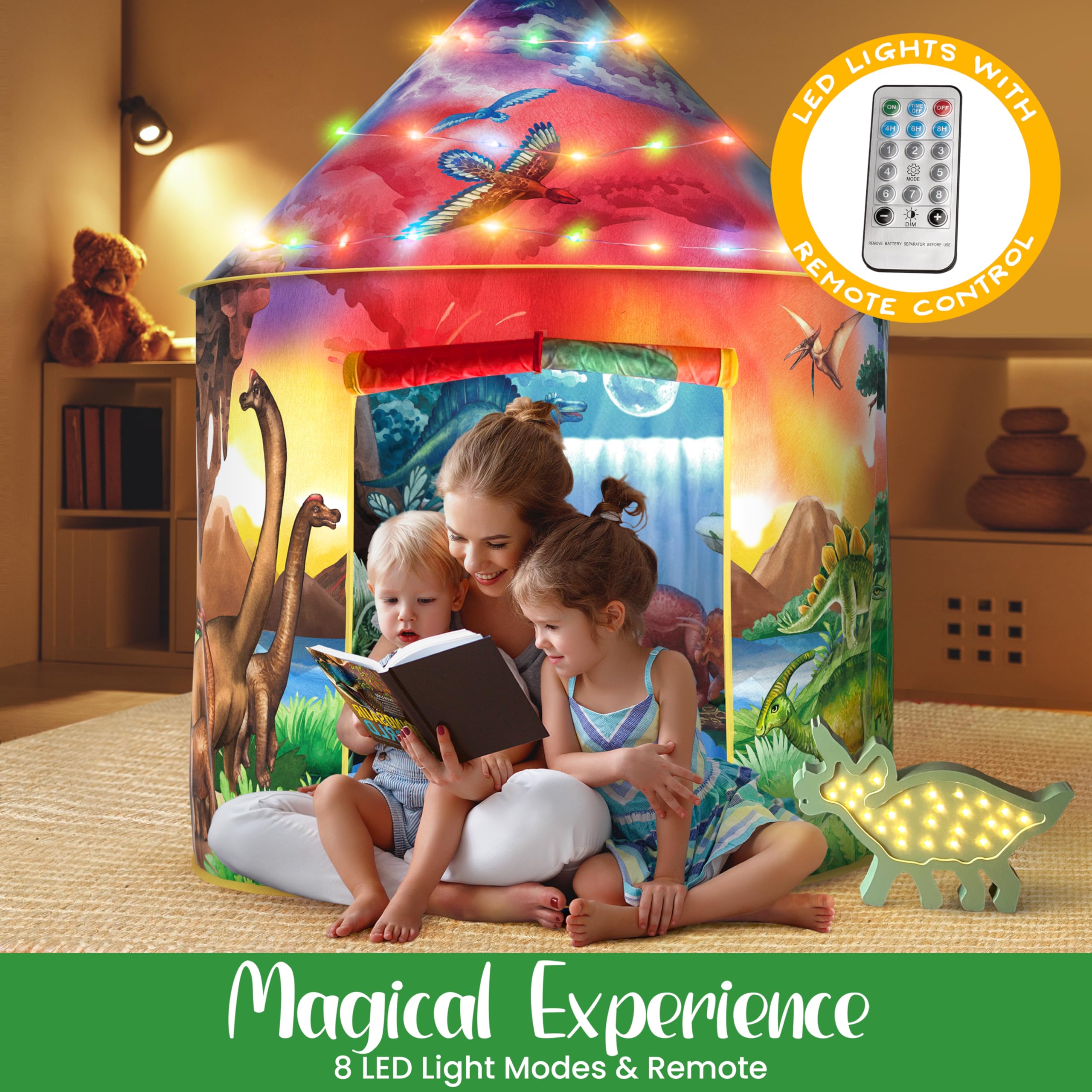 W&O Dinosaur Discovery tent spacious interior for shared adventures