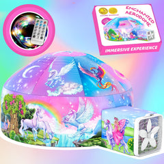 W&O Enchanted Aerodome front view, LED castle inviting imaginative play