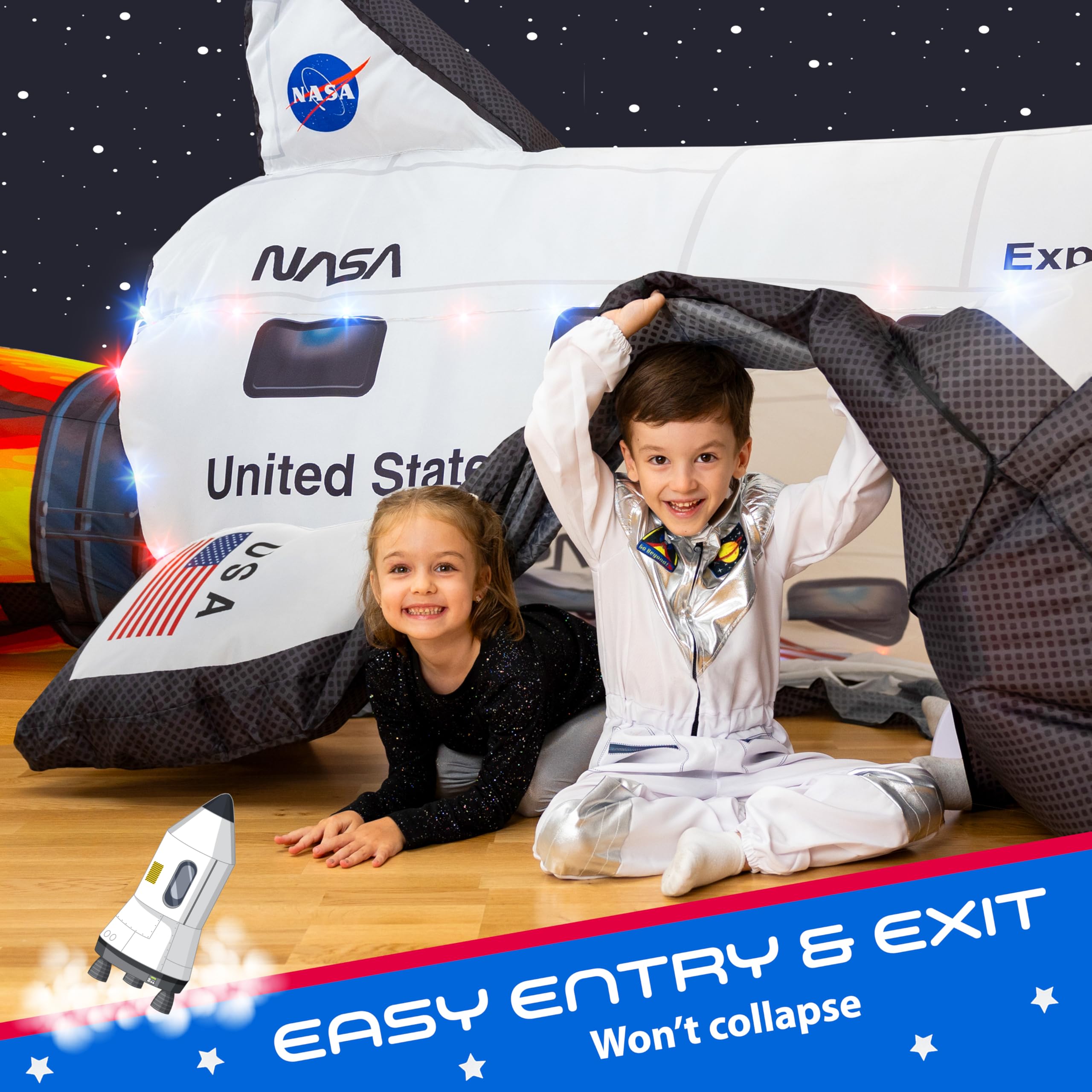 W&O Space Explorer Aerodome interior is spacious for multiple kids