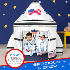 W&O Space Shuttle Explorer tent spacious interior 51 by 40 inches for kids.