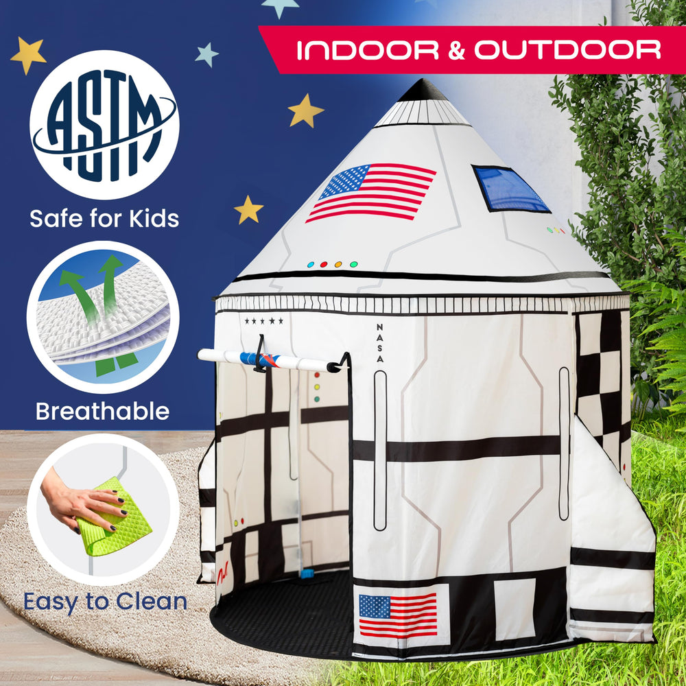 W&O Space Shuttle Explorer tent suitable for indoor and outdoor play sessions.