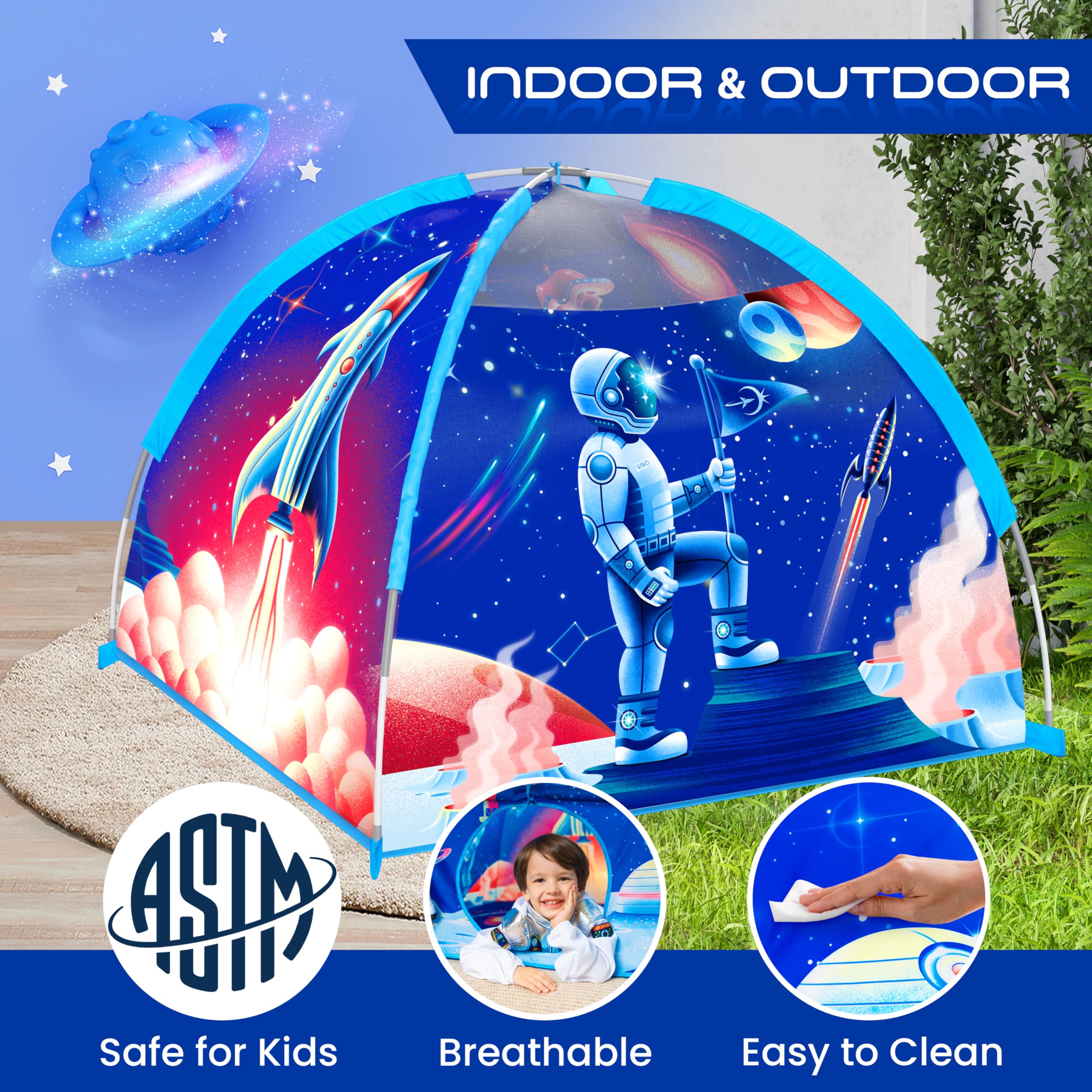 W&O Space Super Dome inside play area ideal for cozy space missions.