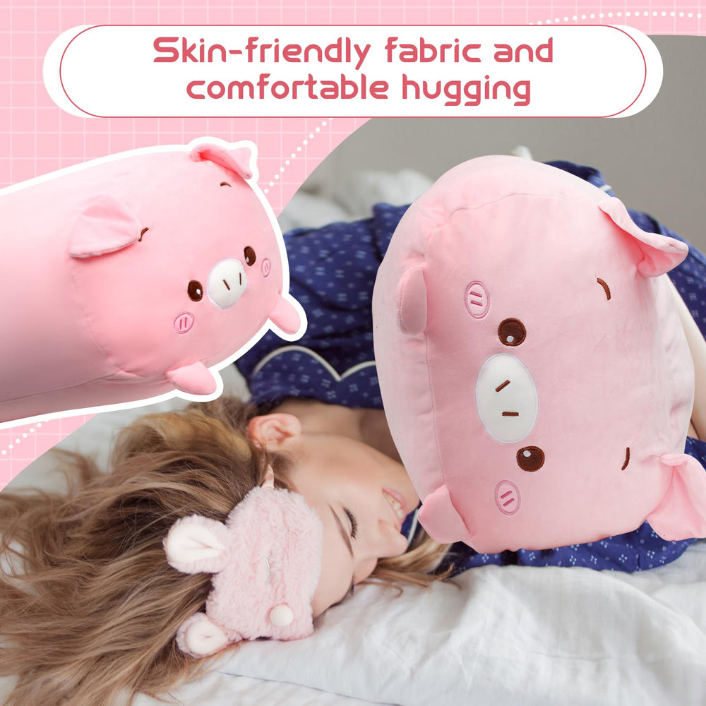 Woanger kawaii pig pillow is a cozy gift for kids and adults.