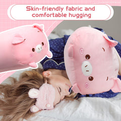 Woanger kawaii pig pillow is a cozy gift for kids and adults.