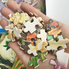 Wobehsk wooden puzzle surface with frosted finish for durable, clean play.