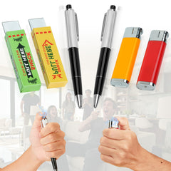 WOCNIB shock clicker model green ready to spark laughter at a party.