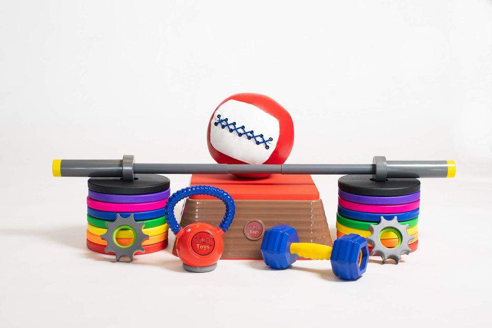 WOD Toys Barbell Mini packaging with all components