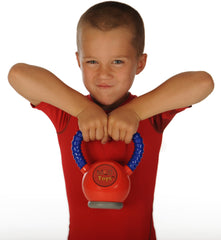 WOD Toys Kettle Kid red front view for safe kid workouts