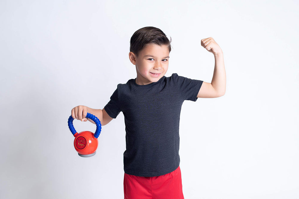 WOD Toys Kettle Kid red playful use image encourages light, safe exercise