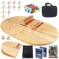 WodGod 24-8in wood horse race board ready for durable home racing fun.